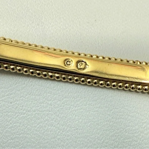 SWAROVSKI "Locket" Black Pave Crystal Bar Gold Plated Chain Bracelet Toggle - Picture 3 of 6